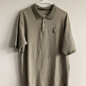 Men's Olive Green Mickey Mouse Disney World Polo Shirt